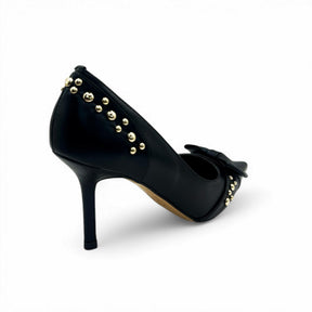 Scarpin Preto com Ilhós e Laço Lilian Soares