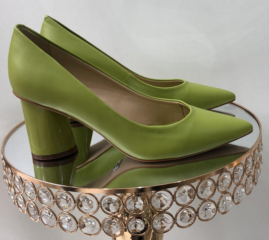 Scarpin Verde Salto Bloco Cecconello - Lilian Soares