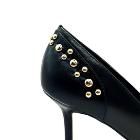 Scarpin Preto com Ilhós e Laço Lilian Soares