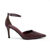 Scarpin Chanel Corset Cereja Salto Baixo - Lilian Soares