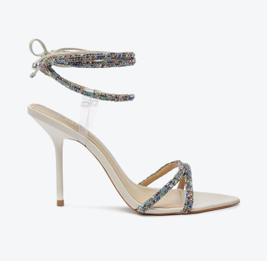 Sandália Off White Tiras Color Schutz - Lilian Soares