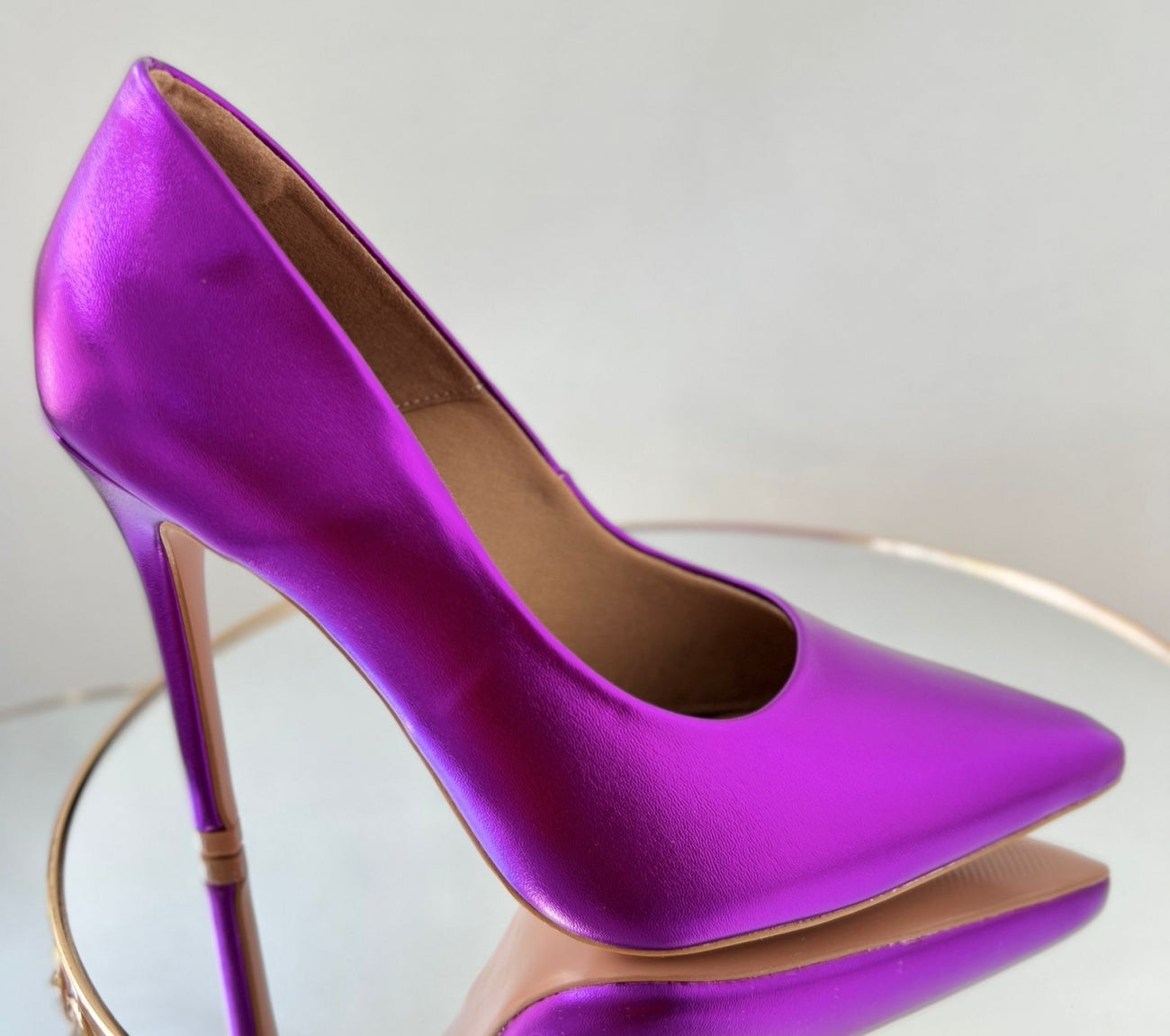 Scarpin Roxo Metalizado - Lilian Soares