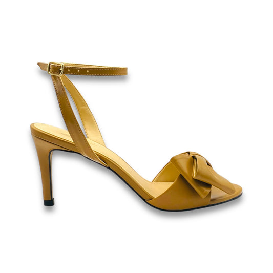 Sandália Caramelo Laço Couro Lilian Soares