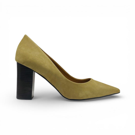 Scarpin Premium Cinza em Couro Nobuck  Lilian Soares