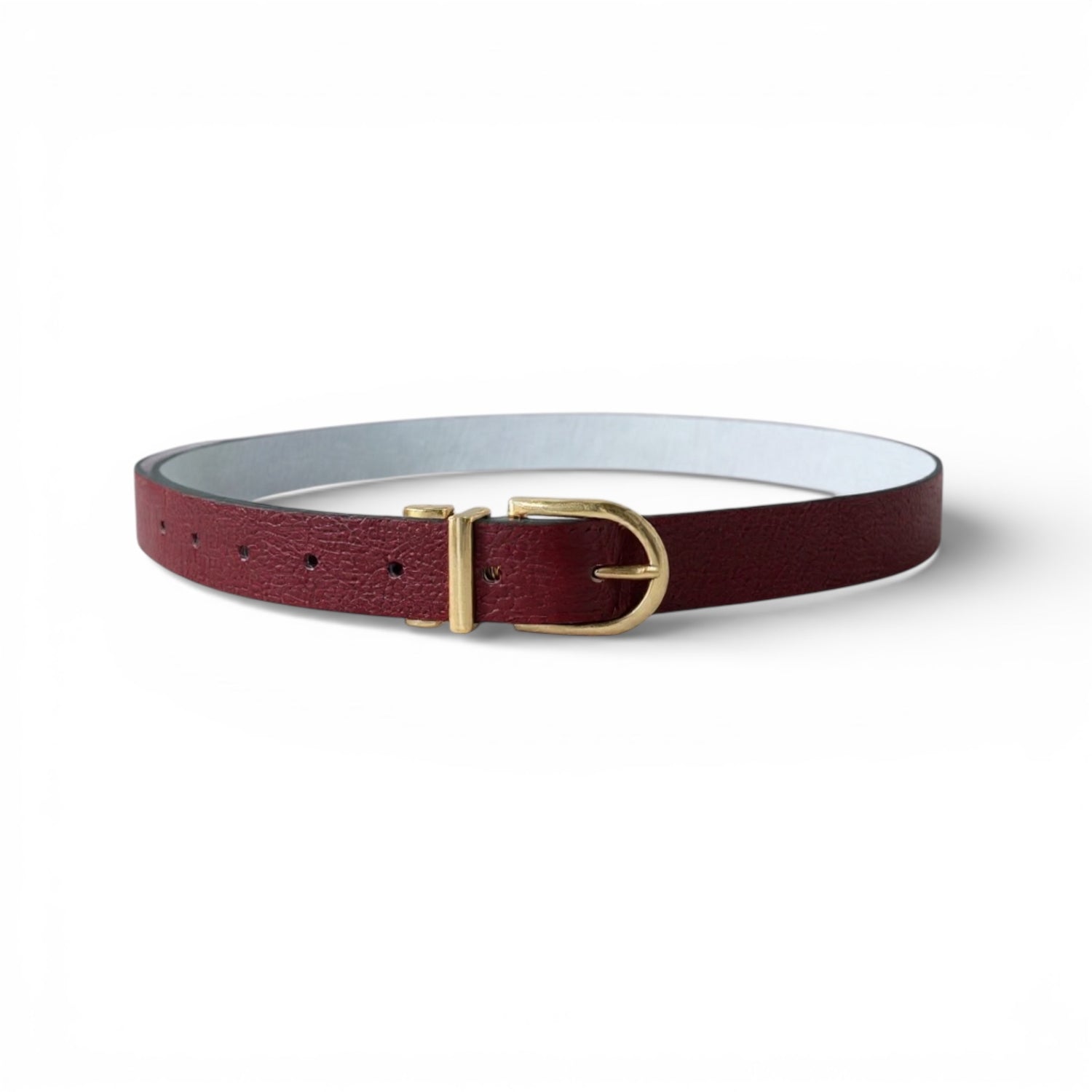 Cinto em Couro 2 em 1 Vermelho e Branco - Lilian Soares