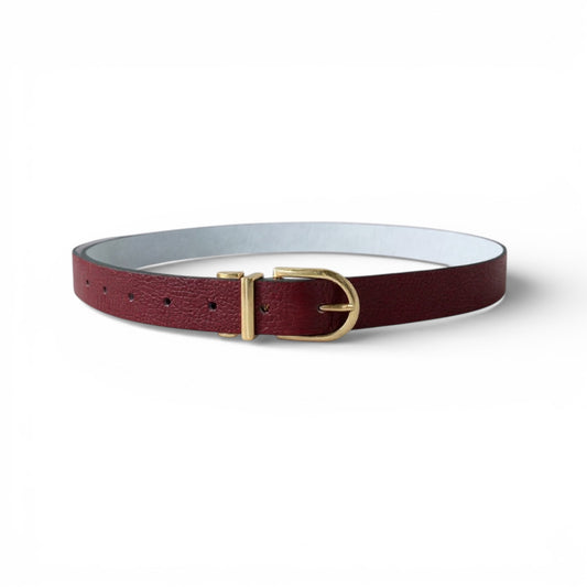 Cinto em Couro 2 em 1 Vermelho e Branco - Lilian Soares