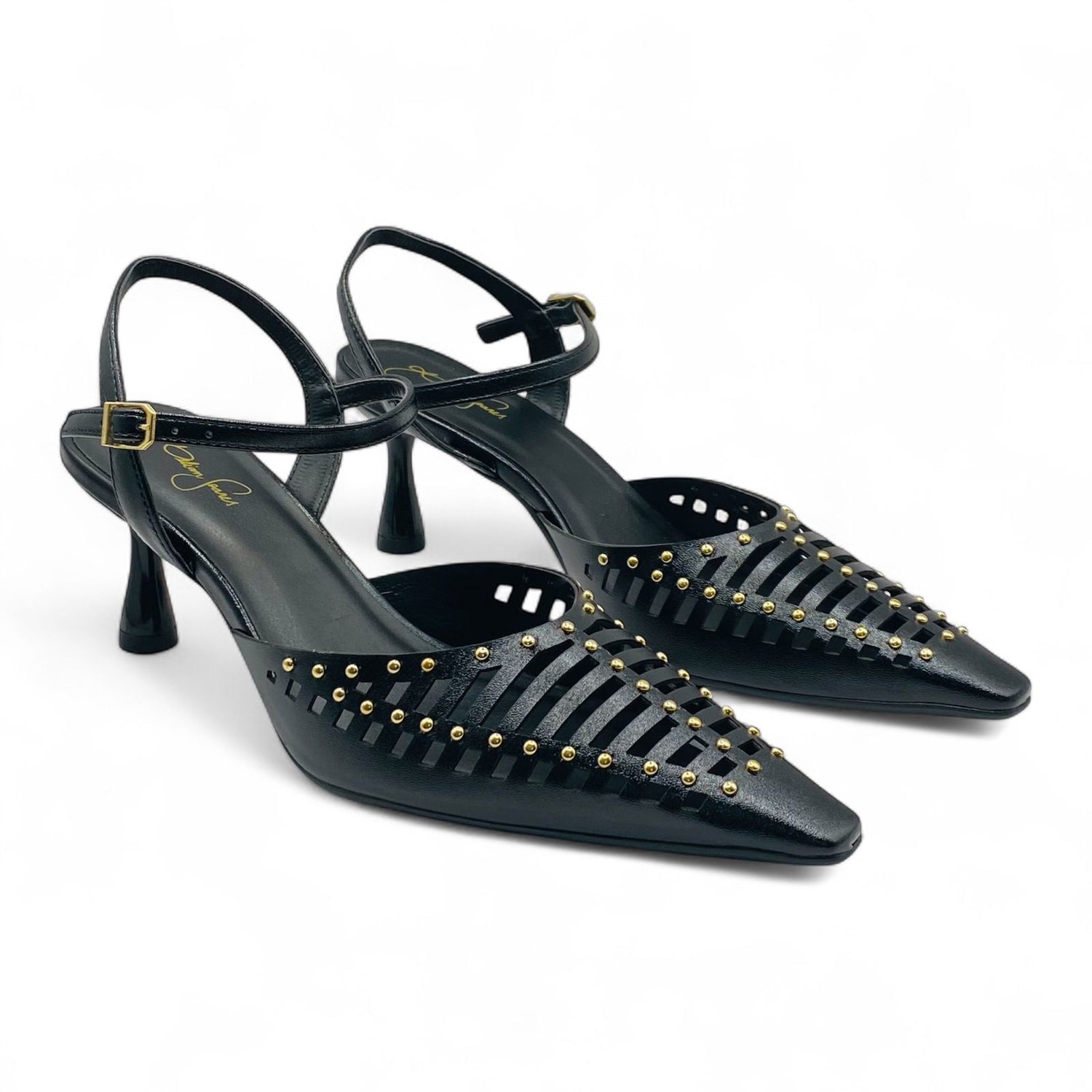 Slingback Preto com Recortes a Laser - Lilian Soares