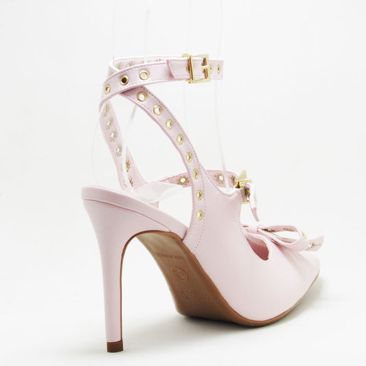 Scarpin Chanel Rosa com Detalhes em Ilhós- Lilian Soares