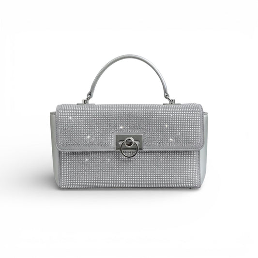 Bolsa Prata Strass - Lilian Soares