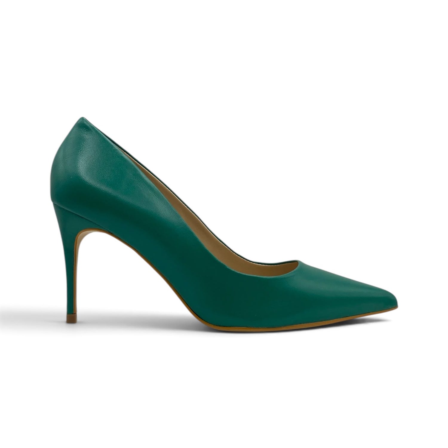 Scarpin Premium Verde Bandeira Salto Baixo - Lilian Soares
