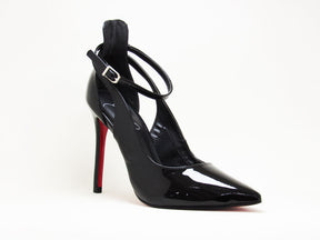 Scarpin Preto Verniz com Tornozeleira