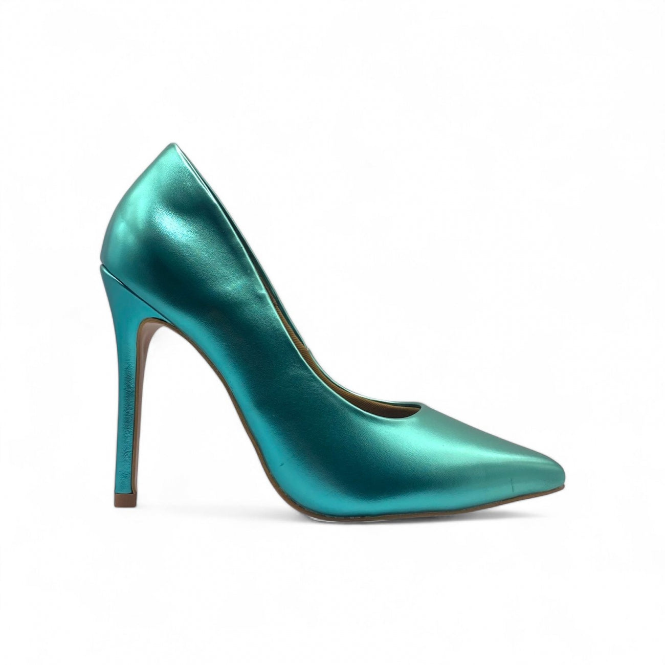 Scarpin Verde Água Metalizado Lilian Soares