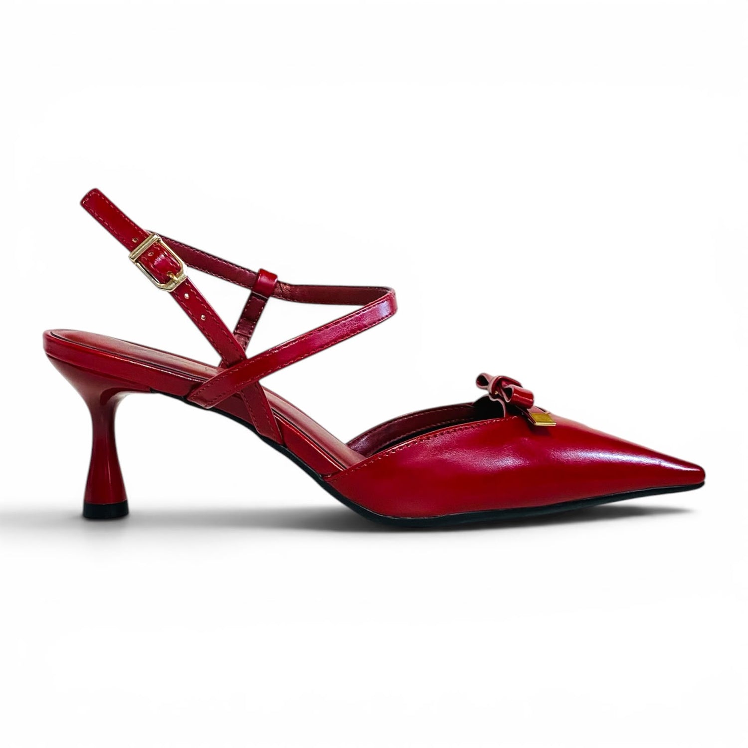 Scarpin Slingback Bordo Laço
