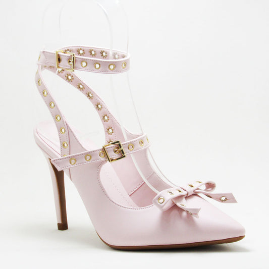 Scarpin Chanel Rosa com Detalhes em Ilhós- Lilian Soares