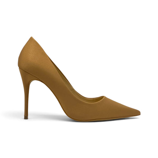 Scarpin Premium Caramelo em Cetim Salto Agulha - Lilian Soares