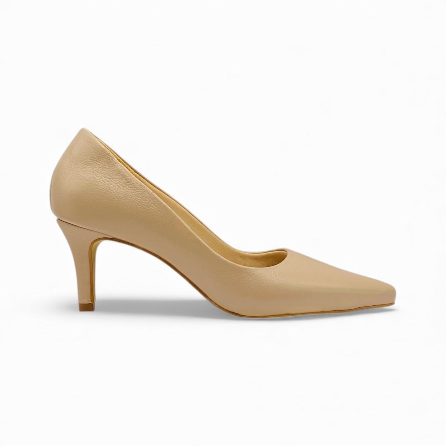 Scarpin Nude Couro Essencial Salto 5 cm - Lilian Soares